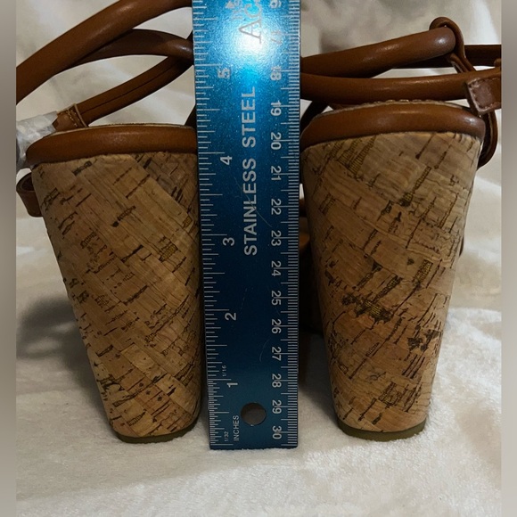 FINAL MARKDOWN Coutgo Womens Wedge Cork Platform Espadrilles, Brown, 6.5 NWT - Picture 6 of 12